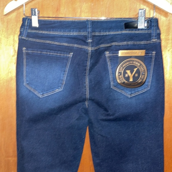 •YMI•NWT MIDNIGHT SKY BLUE ESSENTIAL HI-RISE LUXURIOUS SOFT PREMIUM DENIM SIZE 7 - Picture 13 of 13